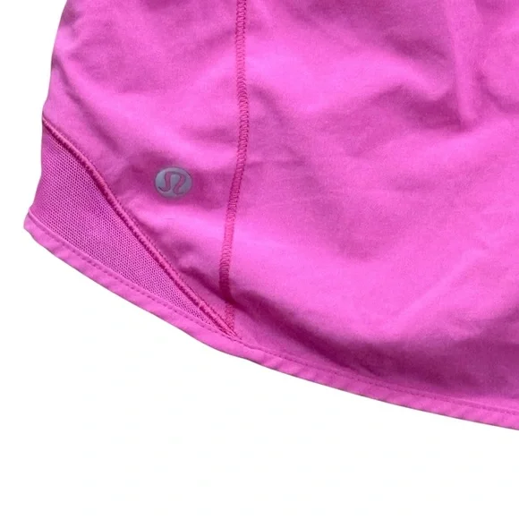 Lululemon Hotty Hot Short II Long 4" Lined Pink Highlight Size 8 Running Gym - Picture 3 of 7